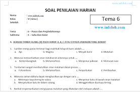 Pin Di Soal Tematik Kelas 5 Sd Tema 6 Subtema 1 Kurikulum 2013 Suhu Dan Kalor Dan Kunci Jawaban