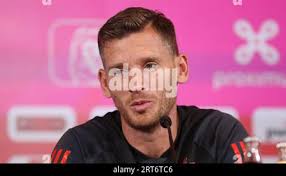 Tubize, Belgium. 11th Sep, 2023. Aaron Ochoa Moloney (9) of Ireland  pictured during a friendly soccer game between the national under 17 teams  of Belgium and Ireland