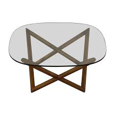 Enjoy free shipping on most stuff, even big stuff. 66 Off West Elm West Elm Round Glass And Wood Coffee Table Tables
