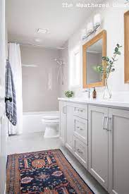 Maybe you would like to learn more about one of these? Gray And White Guest Bathroom Reveal The Weathered Door Traditional Bathroom Guest Bathroom Gray And White Bathroom