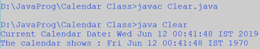 Java Calendar Class Example Calendar Class In Java