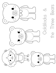 Short stories for kids coloring book. Goldilocks And The Three Bears Coloring Pages