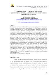 Rpp bahasa inggris smp kelas viii kurikulum 2013 research papers. Pdf Students Perception On Teacher S Communication Style On Student S Motivation In Learning English