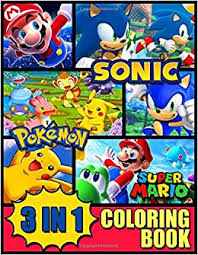 His birth is due to the war between nintendo and sega in this era. Super Mario Sonic Pokemon 3 In 1 Coloring Book 50 Coloring Pages With Funny Characters For Kids Ages 4 8 Amazon Co Uk Chopin Frank 9798631485280 Books