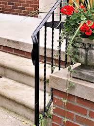 Deck stairs are typically made from 2 x 12 stringers spaced about 12 to 16 inches apart. Porch Rails With Twisted Pickets Great Lakes Metal Fabrication
