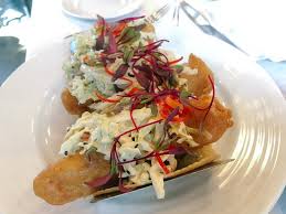 Coat fish with remaining 1 tbsp oil and the lime peel, and grill over medium for 8 minutes, turning once. Tacos De Pescado Fish Of The Day Mahi Mahi Seasame Wasabi Aioli Ginger Garlic Tortilla Picture Of Tierra Sur Oxnard Tripadvisor