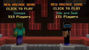 Lots of video games to choose from. Arcade Update Zombies Hide And Seek And More Hypixel Minecraft Server And Maps