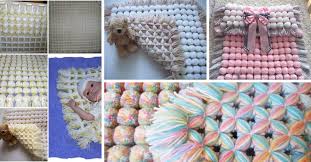 Pretty Pom Pom Baby Blanket Free Video Tutorial