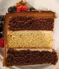 Layered Chocolate And Vanilla Birthday Cake Tessa Fang Recipe Chocolate And Vanilla Cake Vanilla Birthday Cake Cake