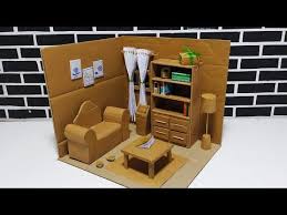 Cara Membuat Miniatur Ruang Tamu Dari Kardus Youtube Miniatur Kardus Ruangan