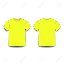 Download Yellow Men S T Shirt Template V Neck Front And Back Side Views Royalty Free Cliparts Vectors And Stock Illustration Image 99519029