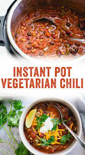 Best Ever Instant Pot Vegetarian Chili A Couple Cooks Recipe Instant Pot Recipes Vegetarian Vegetarian Chili Instant Pot Dinner Recipes