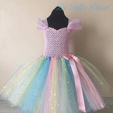Princess dress online sale of princess dresses for children. Robe De Princesse En Tulle Pailletee De Couleur Arc En Ciel Pastel Modele Rainbow Taille 9 10 Ans Un Grand Marche