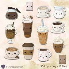 Cute coffee cup clipart free download! Kawaii Coffee Clipart Set Coffee Clip Art Cafe Clip Art Etsy Kawaii Clipart Cute Kawaii Drawings Cute Doodles