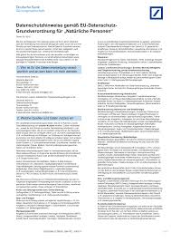 Deutsche bank ag investor relations taunusanlage 12 60325 frankfurt am main germany. Https Www Deutsche Bank De Dam Deutschebank De Shared Pdf Ser Db Eu Datenschutzhinweise Ag Pdf