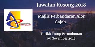 Mention @kerjakosong123 untuk tolong mention @kerjakosong123 untuk tolong sebarkan kerja kosong. Majlis Perbandaran Alor Gajah Jawatan Kosong Mpag 05 November 2018 Majlis Perbandaran Alor Gajah Mpag Calon Yang Sesuai Untuk Mengisi Kekoson Alor Alor Gajah