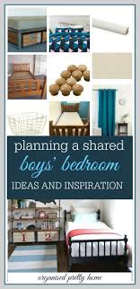 An important thing to remember when decorating a shared bedroom for an older sibling and a baby is to not impose an obvious baby room design. Planning A Shared Boys Bedroom Ideas Organised Pretty Home Boys Shared Bedroom Shared Boys Rooms Boys Bedrooms