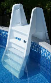 The Azur Ladder Combines Security And Sturdiness With A Weight Limit Of 500lbs Perfect For The 54 Above Ground Cheap Pool Pool Hot Tub Swimming Pool Ladders