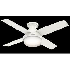 Ceiling fans with lights (580). Hunter 44 Dempsey Low Profile With Light Fresh White Ceiling Fan With Light With Handheld Remote Walmart Com Walmart Com