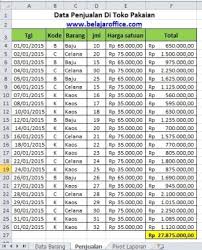 Latihan membuat pembukuan sederhana menggunakan excel ini merupakan contoh latihan praktik pada paket kursus komputer program aplikasi microsoft contoh 1; Contoh Laporan Penjualan Harian Toko Baju Nusagates