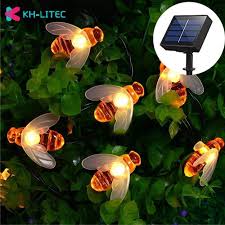 6 5m Solar Lights String 30 Led Honey Bee Solar Powered Fairy Lights For Outdoor Garden Fence Summer Night Light Lamp Decoration Lighting Strings Aliexpress