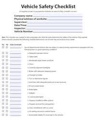 Free 5 Company Vehicle Checklist Examples Templates Pdf Examples