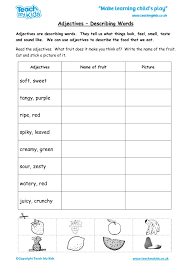 Describing words are called adjectives. Adjectives Describing Words 1 Tmk Education