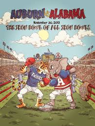 Iron Bowl Illustrated Iron Bowl Poster Iron Bowl War Eagle Alabama Vs Auburn