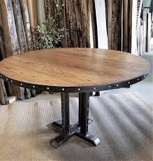 modern walnut round table for entry dinning kitchen restaurant cafe bistro pub vintage outdoor furniture table vintage industrial decor