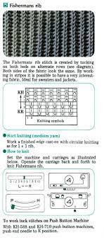 Please press the ok button to pause the recording first, then press the menu button to access the setting. Fisherman English Tuck Stitch Rib 1 Checks Patterns Brother Passap Alessandrina Com