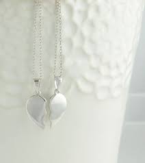 Plain Split Heart Necklace Broken Half For Couples In Sterling Silver Broken Heart Locket Broken Heart Necklace Heart Necklace