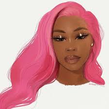 Black And Pink Hair Cartoon Sza With Pink Hair That S It Tags Digitalart Sza Art Drawing Artistoninstagram Artwork Myart Instaartis Pink Hair Long Pink Hair Long Hair Girl
