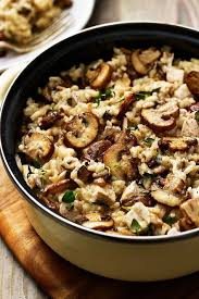 Mushroom And Roasted Chicken Risotto Risotto Recipes Risotto Recipes Chicken Chicken Risotto