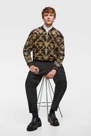 Imagen 1 De Bomber Terciopelo Estampado De Zara Velvet Bomber Velvet Bomber Jacket Bomber Jacket