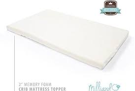 Milliard 2 Inch Ventilated Memory Foam Crib Toddler Bed Topper Review Crib Mattress Topper Toddler Bed Mattress Crib Mattress Pad
