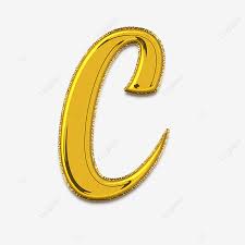 Letter c of the alphabet without the need for supports. C Goldenes Alphabet Design Png Texteffekt Psd Zum Kostenlosen Download