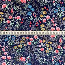 These belle floral have enticing traits for convenience and efficiency. Cotton Poplin Floral Navy Fabric