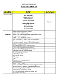 Selamatkan lah bumi kita, dunia kita dan alam kita. Skrip Bicara Berirama 2017