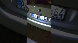 Renault Fluence Plaka Lambalarini Led Yapma Youtube