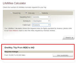 Avianca Lifemiles Award Chart Changes