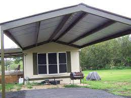 Mobile Home Metal Roof Awning Carport La Vernia Mobile Home Roof Mobile Home Porch Porch Roof Design