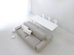 gray double sided sofa interior