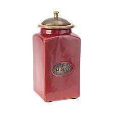 Not only does the design complement the kitchen, but it is well made and there is enough room in each one for the product i. 3 Piece Red Ceramic Canister Set Overstock 9490229