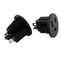 2pcs US Type Industrial Plug Panel Mount Outlet Power Socket UL  Certification Three-core Copper Foot AC Power Socket American Plug Panel  Mount Socket