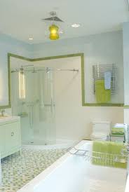Cool Shower Green Bathroom Lime Green Bathrooms Blue Bathroom Tile