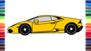 Lamborghini veneno coupe and roadster automotive senior. How To Draw A Car Lamborghini Huracan Side View Step By Step Youtube