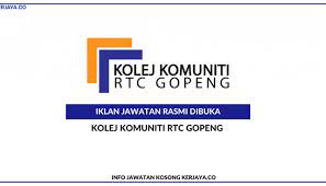 Student at kolej komuniti rtc gopeng ipoh, perak, malaysia 1 kenalan. Kolej Komuniti Rtc Gopeng Kerja Kosong Kerajaan