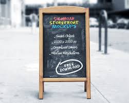 Download Signboard Chalkboard Mock Ups Signboard Free Mockup Menu Design Template