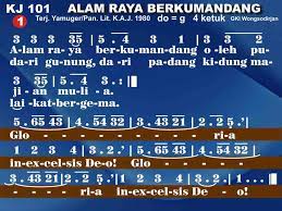 Chorus gloria, muliakan tuhan gloria, in exelsis deo gloria, muliakan tuhan gloria, in exelsis deo. Kidungonline Com Kj 101 Alam Raya Berkumandang