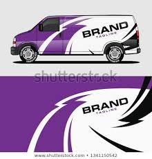 Car Livery Purple Van Wrap Design Wrapping Sticker And Decal Design For Corporate Company Branding Vector Vehicle Design Vector Race Geometric Reklama